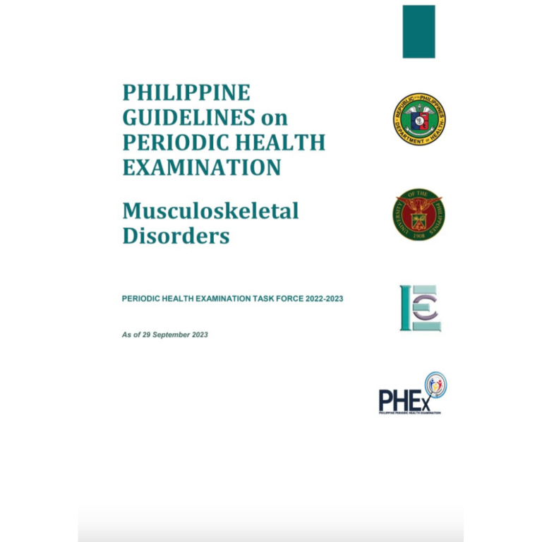 Clinical Practice Guidelines (CPG) for Musculoskeletal Disorders